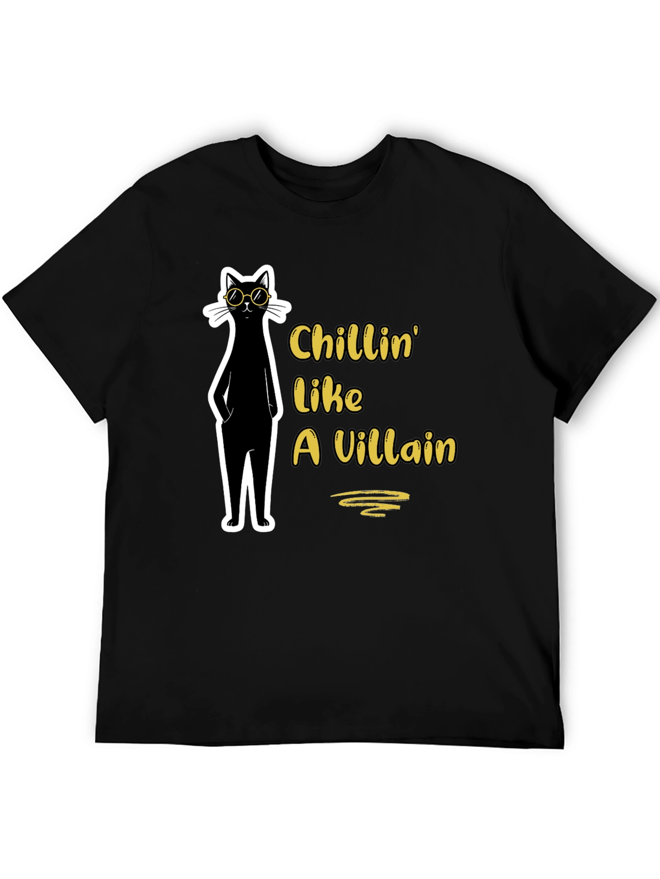 Chillin Like a Villain Cat T-Shirt