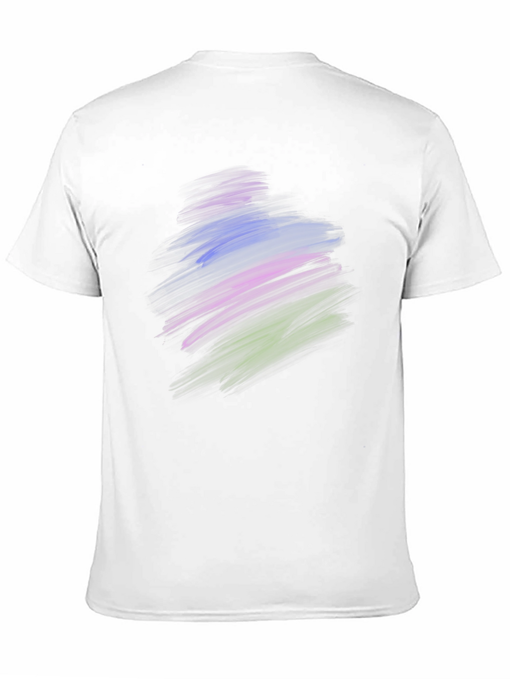 Abstract Brush Stroke Graphic Black T-Shirt