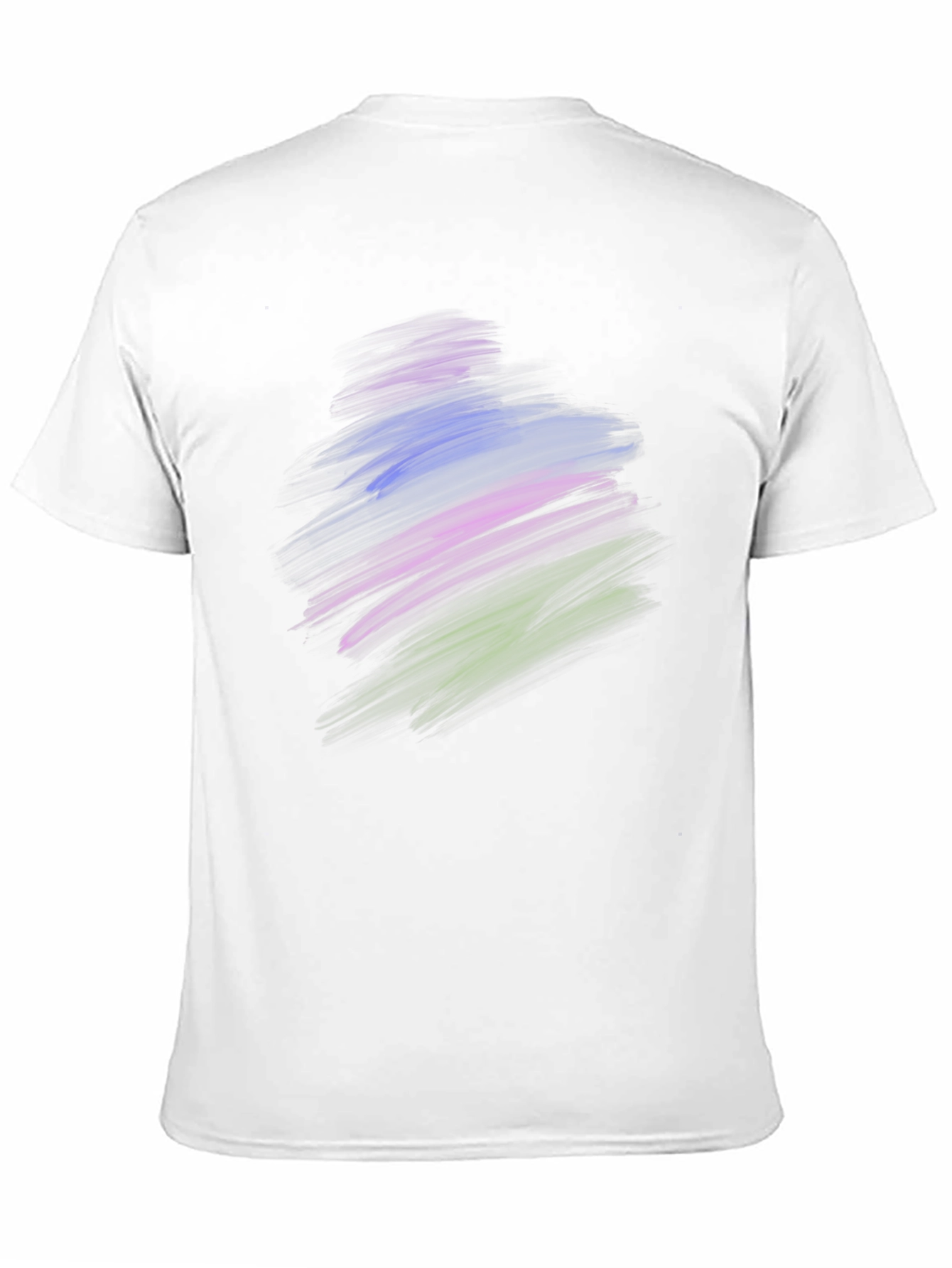 Abstract Brush Stroke Graphic Black T-Shirt