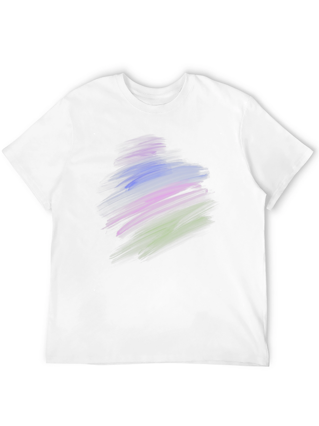 Abstract Brush Stroke Graphic Black T-Shirt