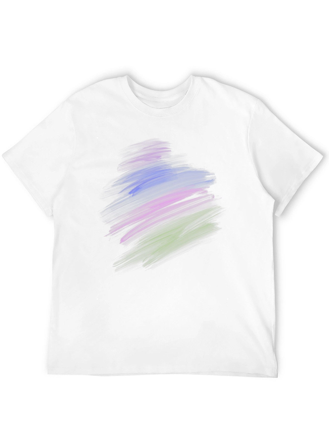Abstract Brush Stroke Graphic Black T-Shirt