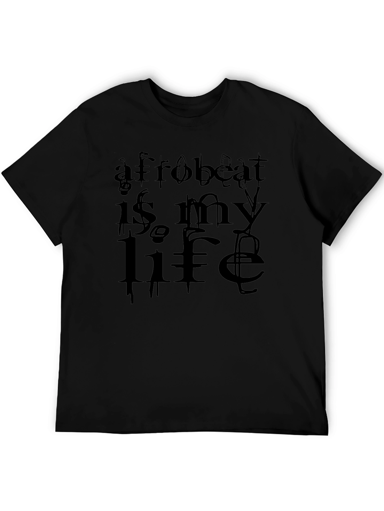 Afrobeat Is My Life Graphic Tee - Black