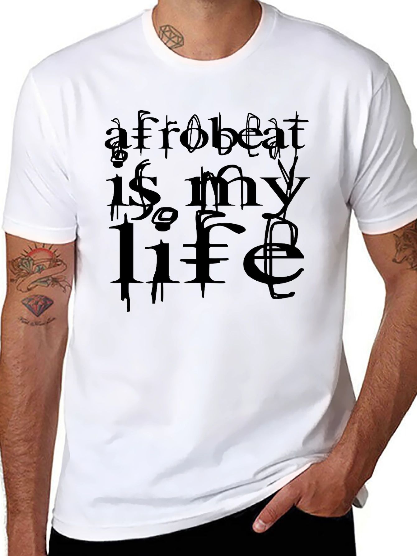 Afrobeat Is My Life Graphic Tee - Black
