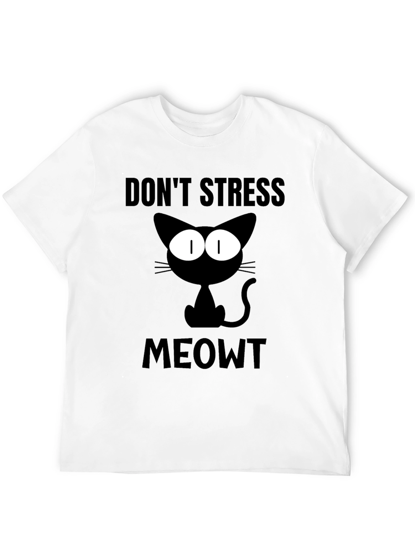 Dont Stress Meowt Black Cat T-Shirt