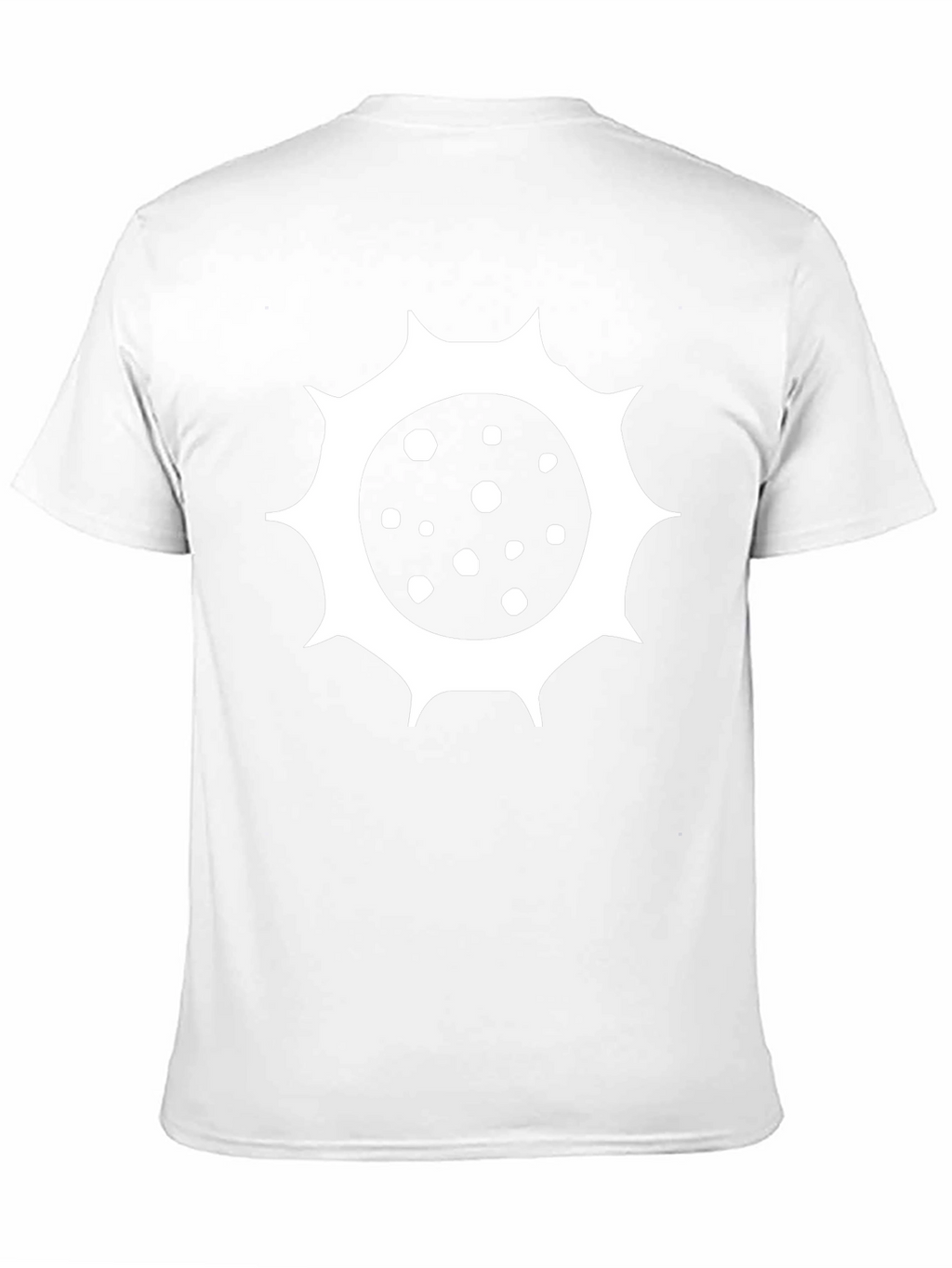 Black T-Shirt with Spiky Sun Design