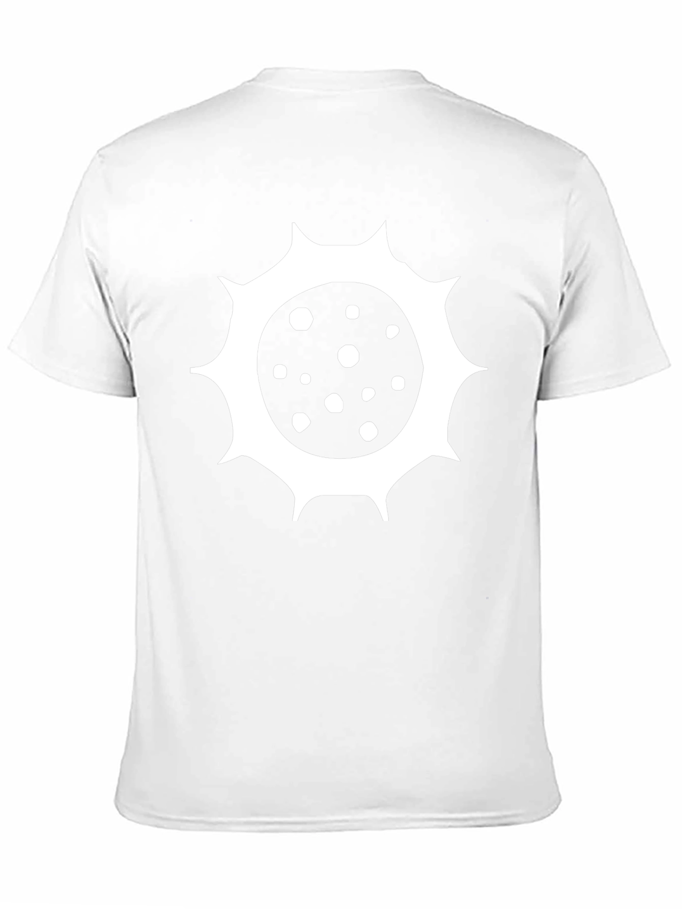 Black T-Shirt with Spiky Sun Design