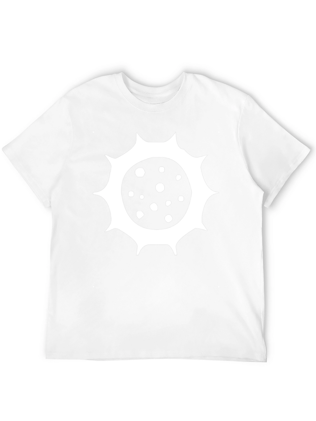 Black T-Shirt with Spiky Sun Design