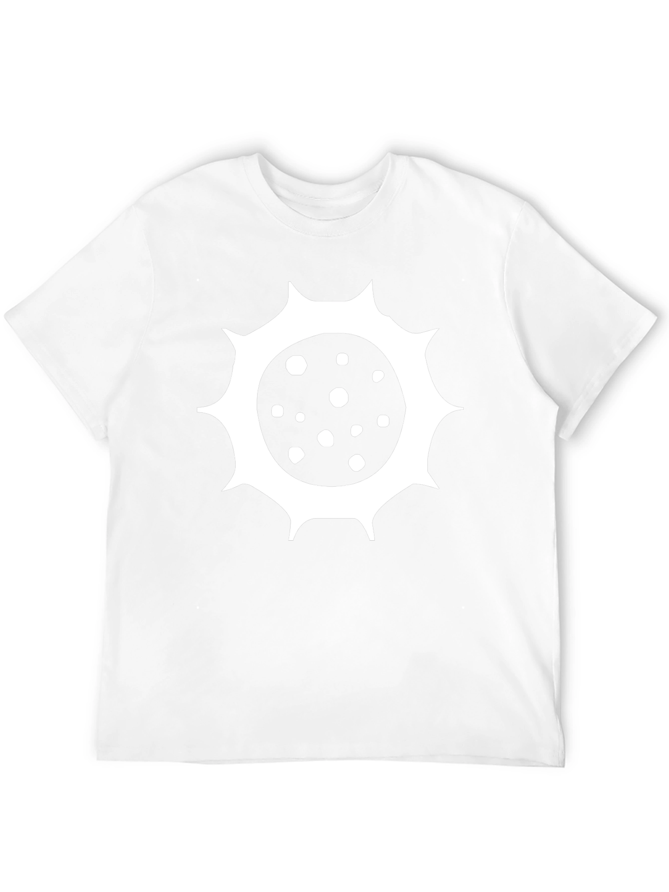 Black T-Shirt with Spiky Sun Design