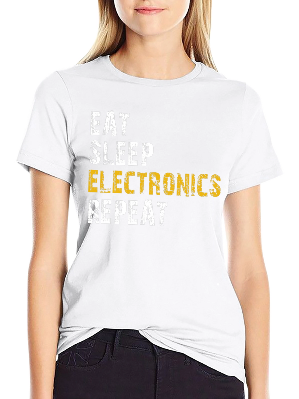 Eat Sleep Electronics Repeat Black T-Shirt