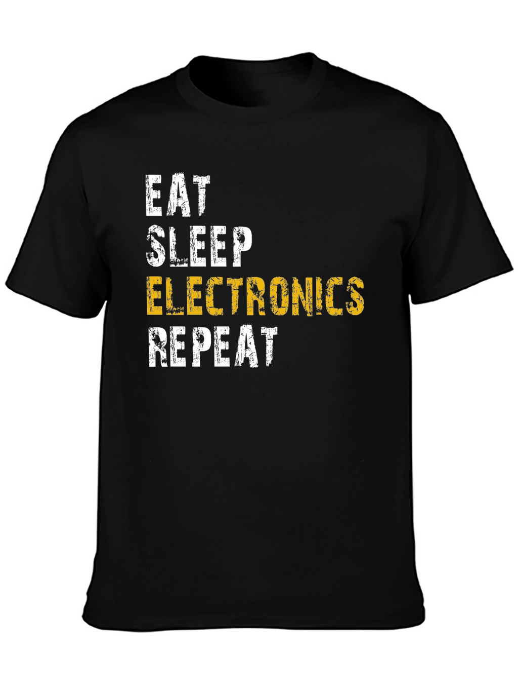 Eat Sleep Electronics Repeat Black T-Shirt