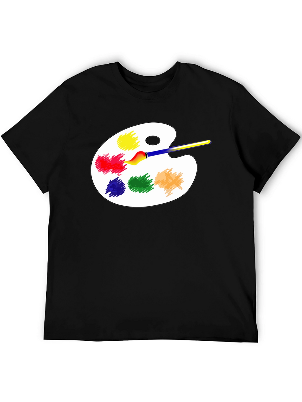 Artist Palette T-Shirt - Creative Black Tee
