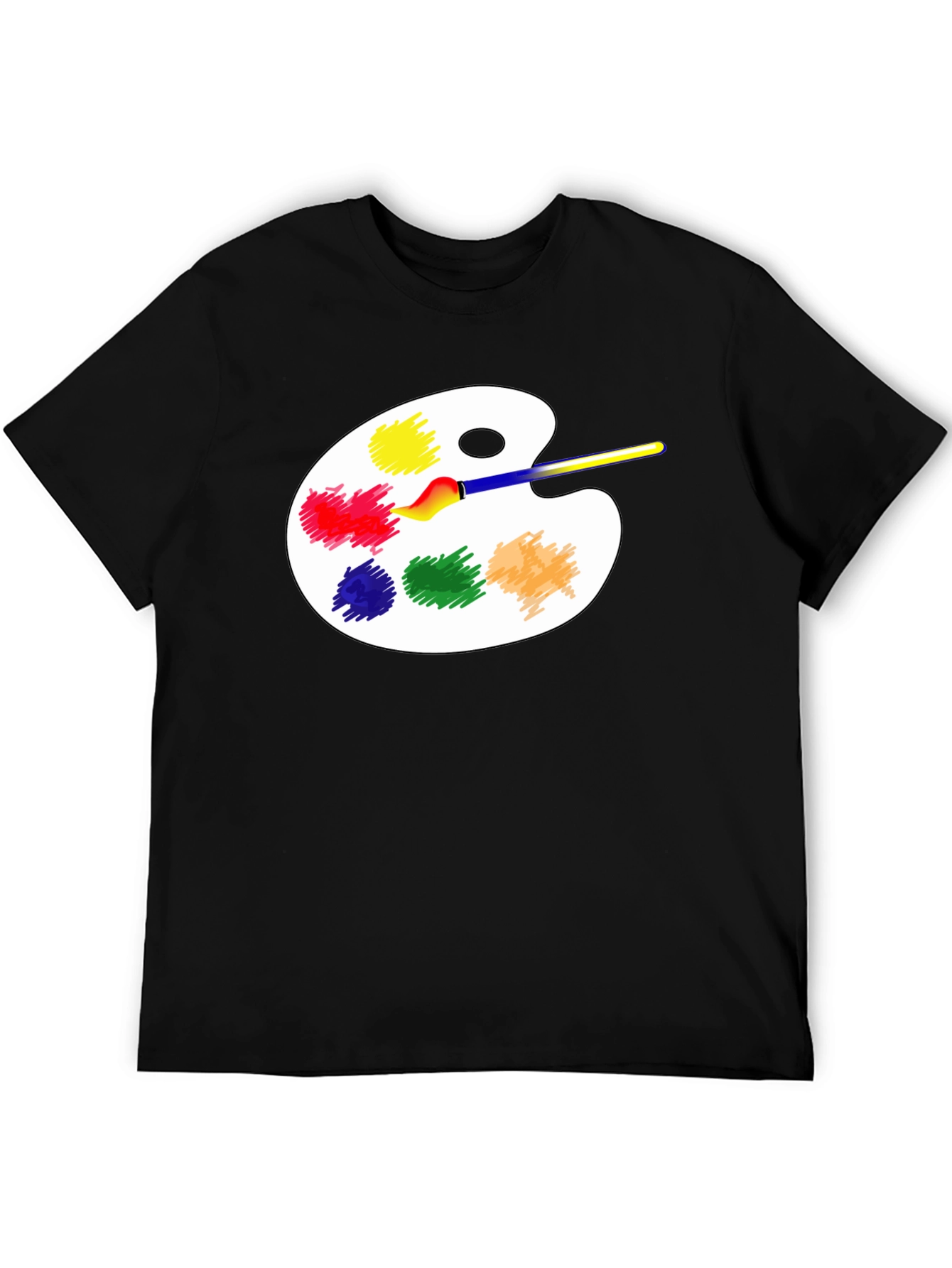 Artist Palette T-Shirt - Creative Black Tee