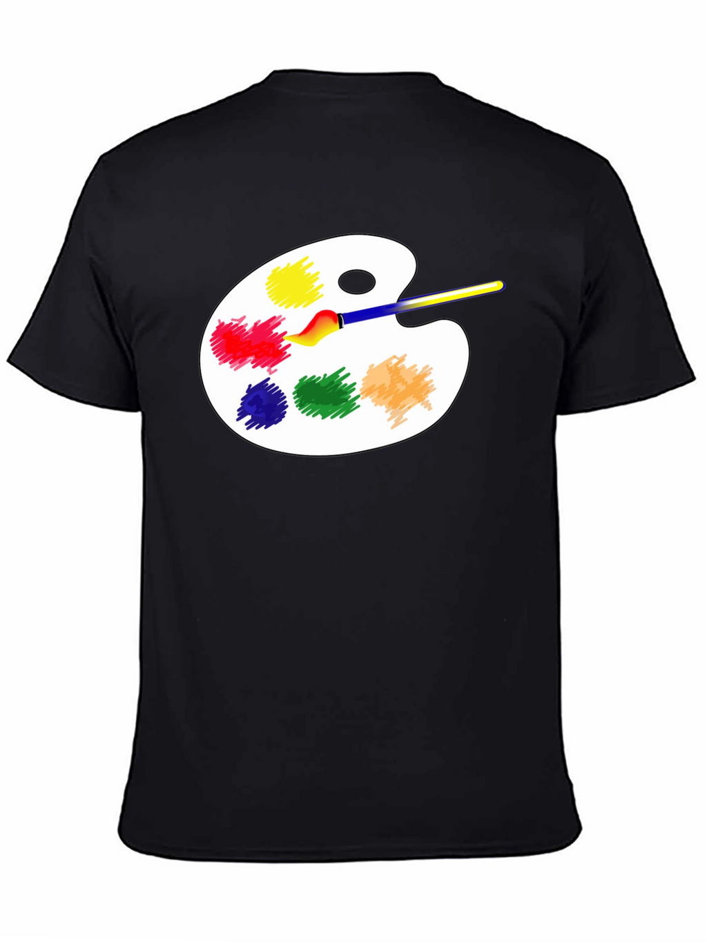 Artist Palette T-Shirt - Creative Black Tee
