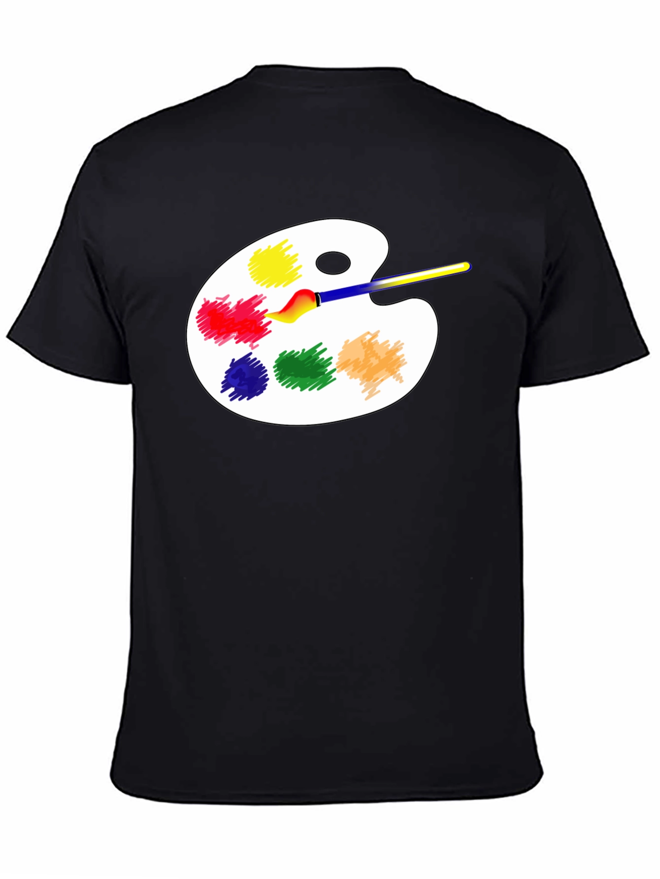 Artist Palette T-Shirt - Creative Black Tee
