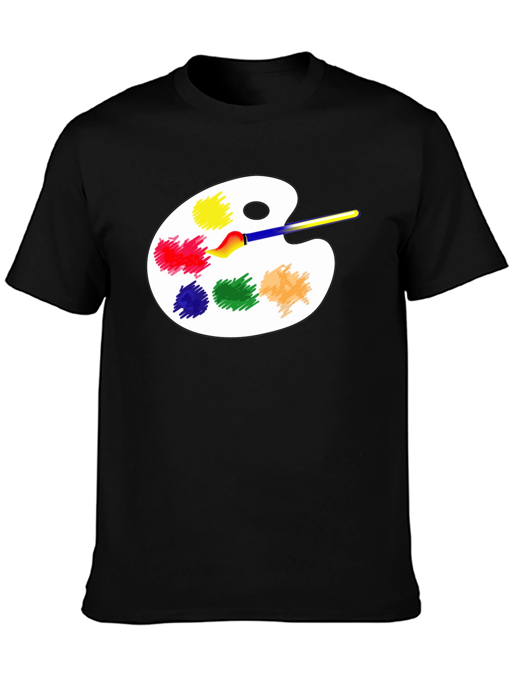 Artist Palette T-Shirt - Creative Black Tee