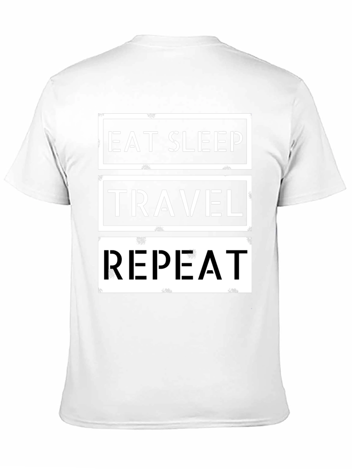 Eat Sleep Travel Repeat Graphic T-Shirt