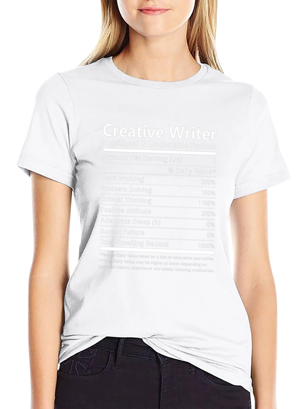 Creative Writer Nutrition Facts T-Shirt