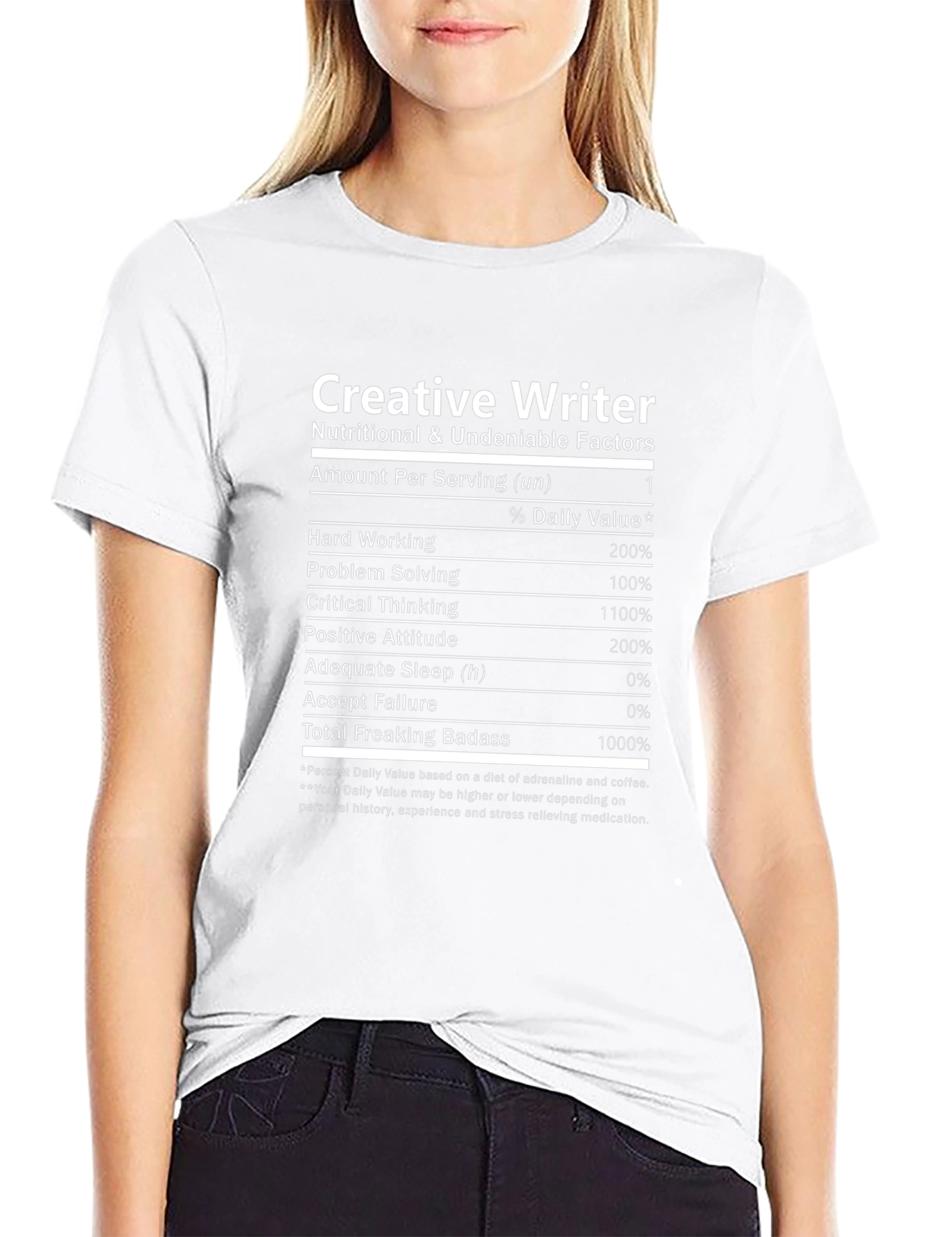 Creative Writer Nutrition Facts T-Shirt