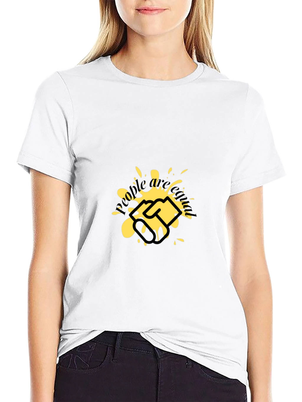 Graphic Tee: Handshake Splatter Design