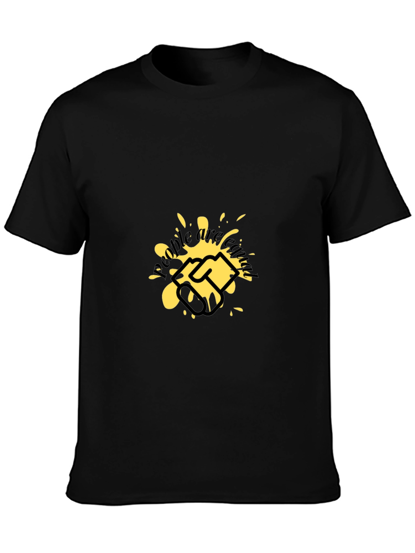 Graphic Tee: Handshake Splatter Design