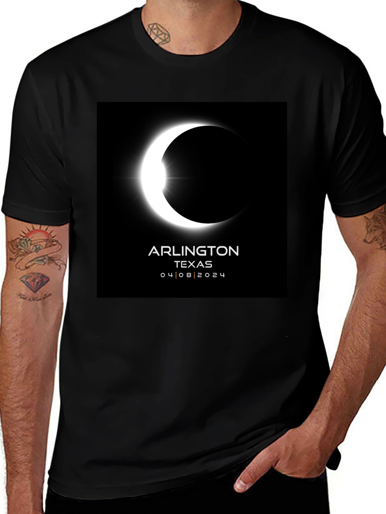 Arlington Texas Eclipse 04/08/2024 T-Shirt