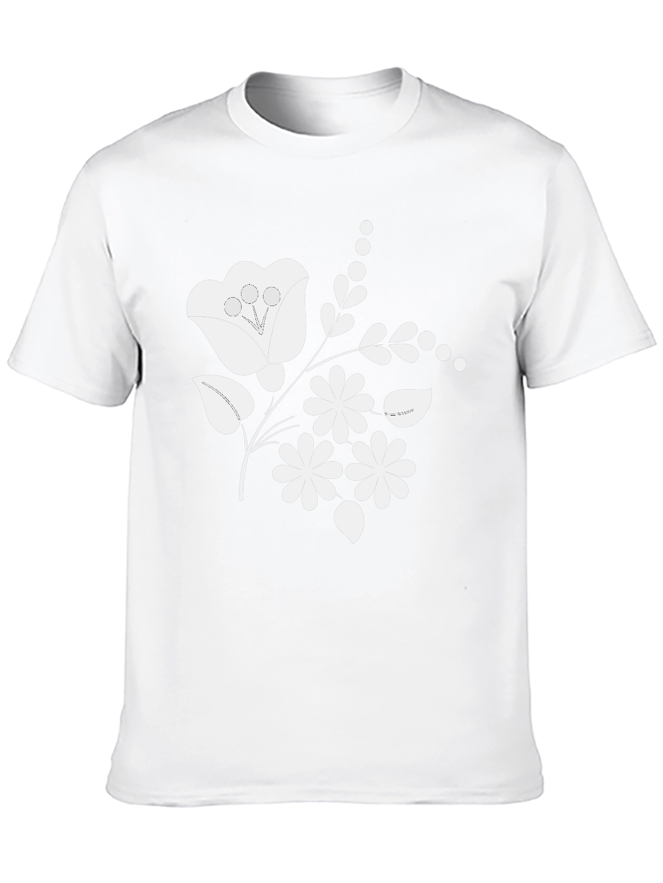 Floral Graphic Black T-Shirt Stylish Casual Wear