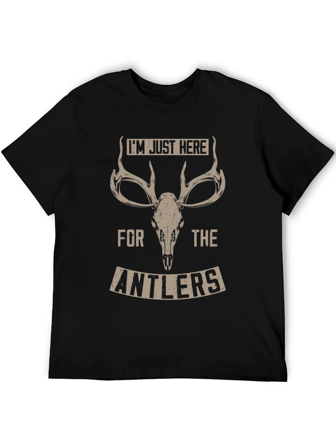 Antler Graphic Tee: Im Just Here for the Antlers