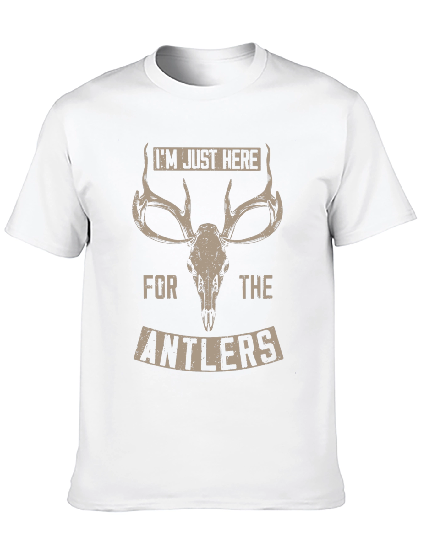 Antler Graphic Tee: Im Just Here for the Antlers