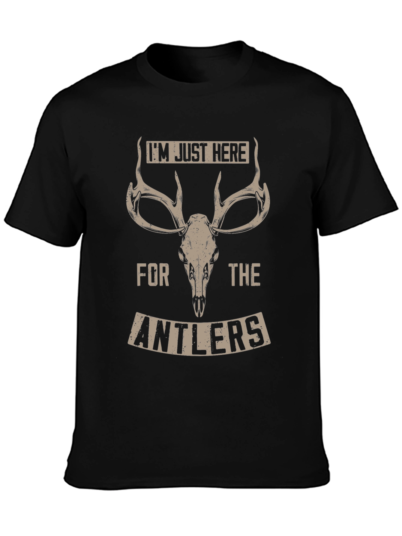 Antler Graphic Tee: Im Just Here for the Antlers