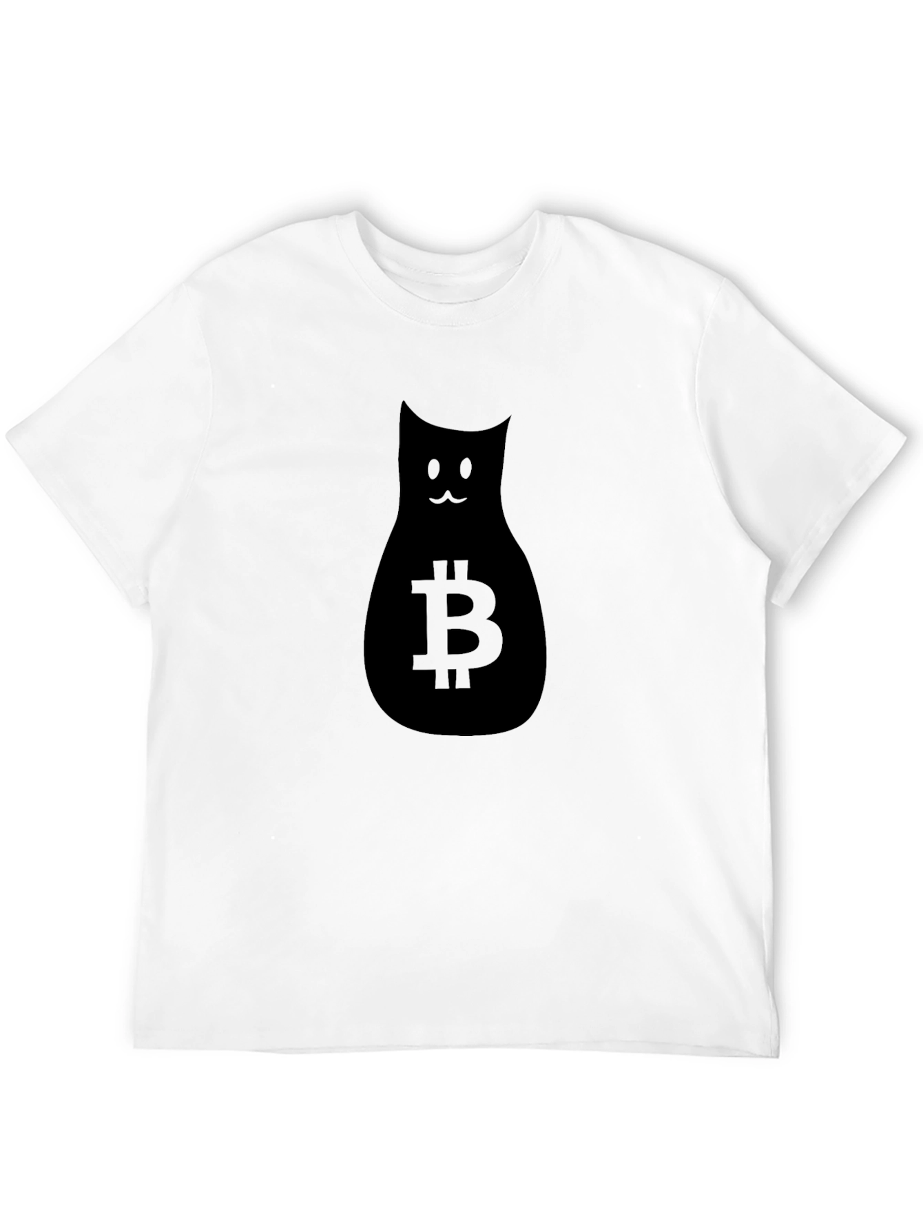 Bitcoin Cat Graphic Tee - Crypto Fashion