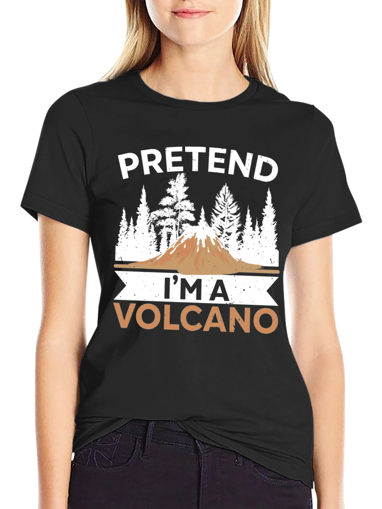 Pretend Im a Volcano T-Shirt Funny Graphic Tee