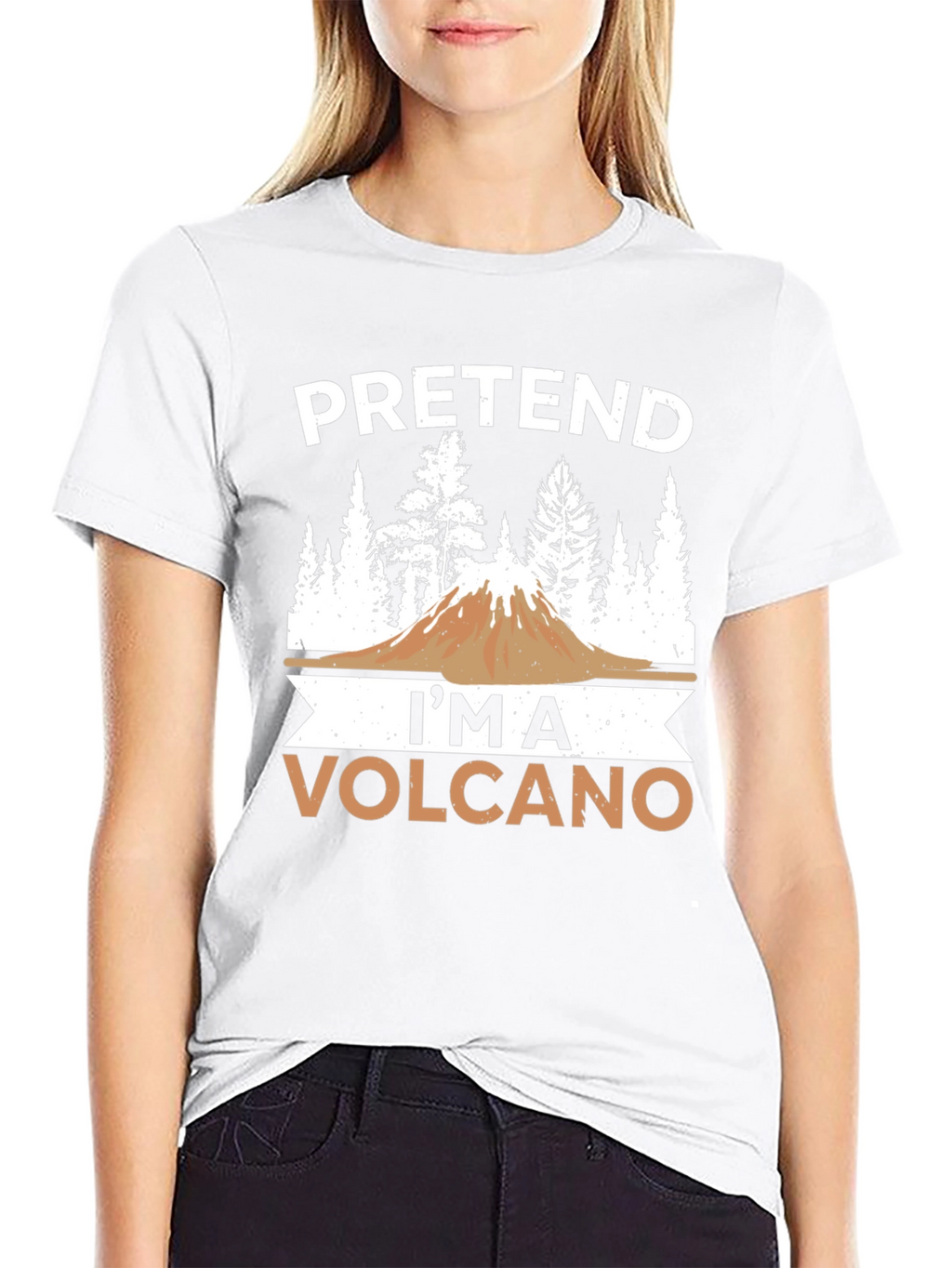 Pretend Im a Volcano T-Shirt Funny Graphic Tee