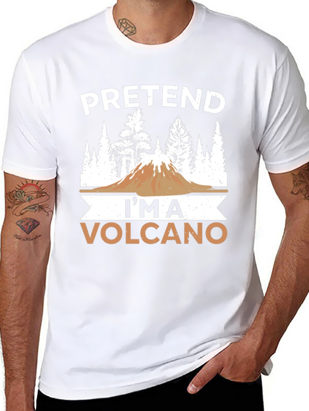 Pretend Im a Volcano T-Shirt Funny Graphic Tee
