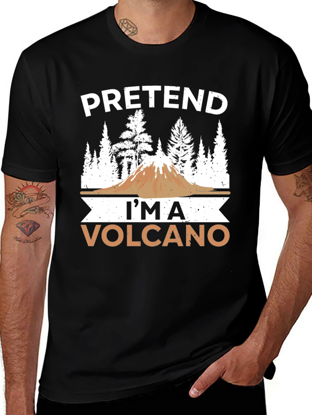 Pretend Im a Volcano T-Shirt Funny Graphic Tee