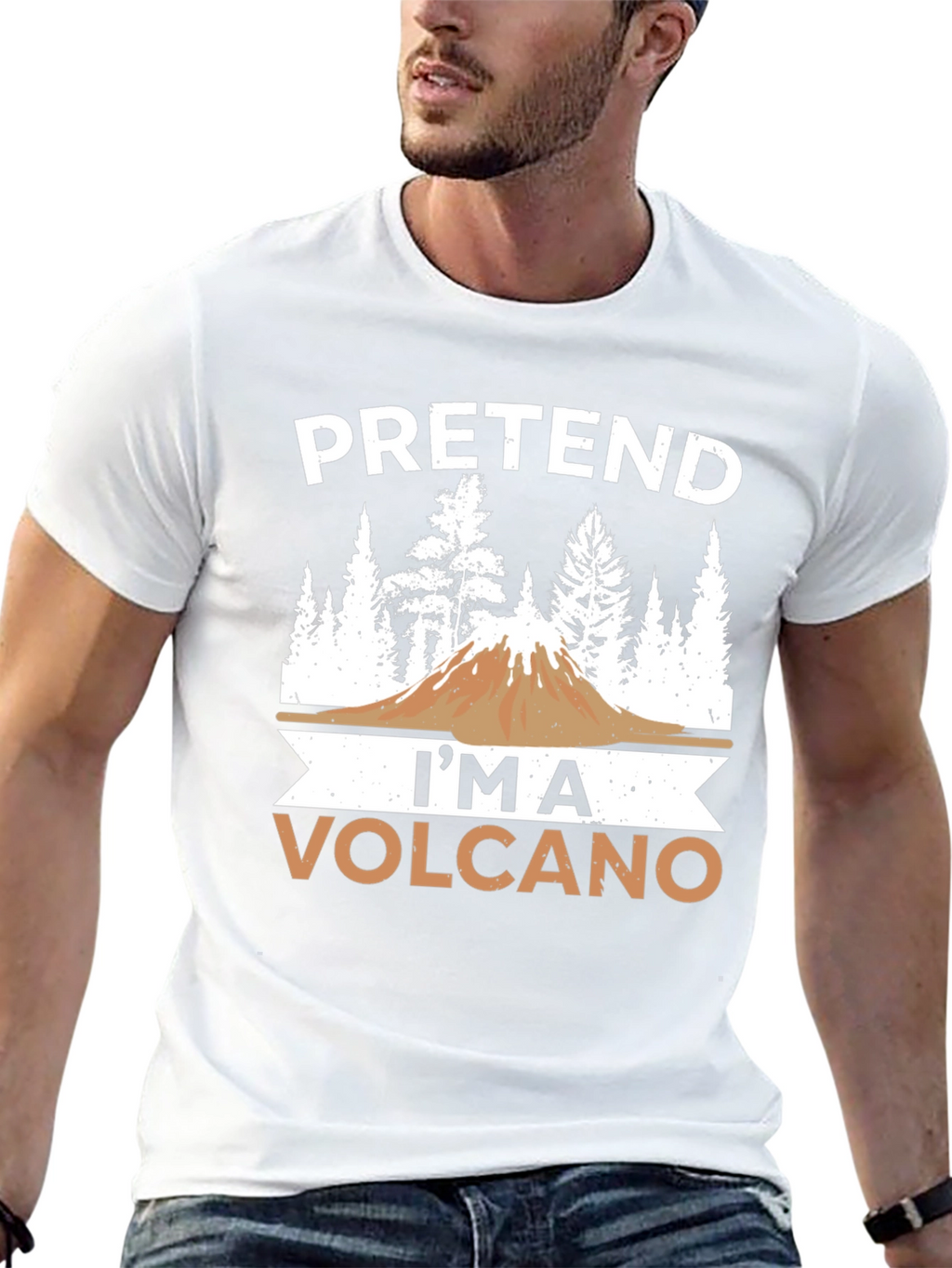 Pretend Im a Volcano T-Shirt Funny Graphic Tee