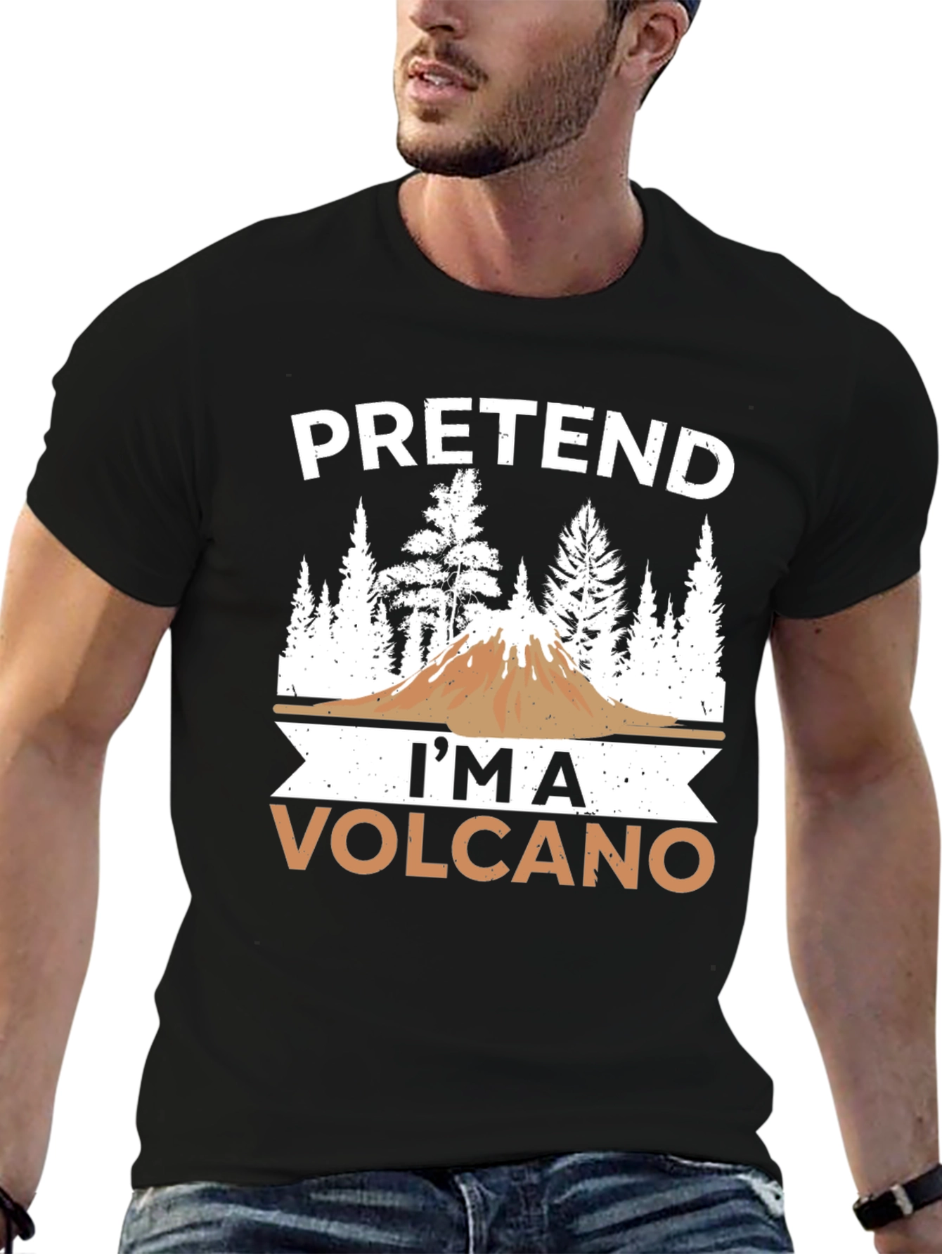 Pretend Im a Volcano T-Shirt Funny Graphic Tee