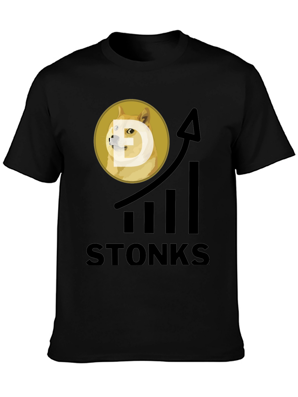 Dogecoin Stonks T-Shirt - Crypto Meme Tee