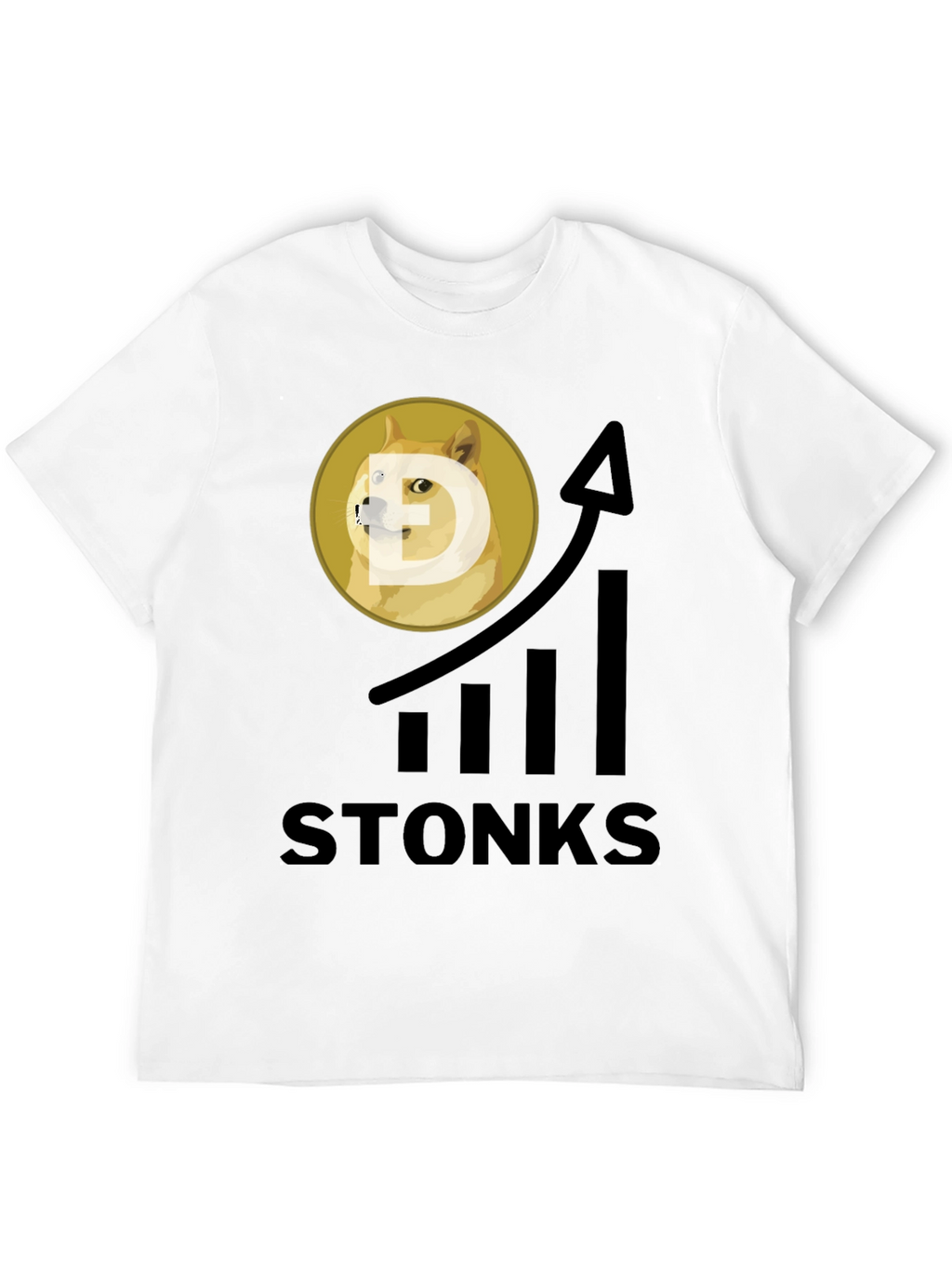 Dogecoin Stonks T-Shirt - Crypto Meme Tee
