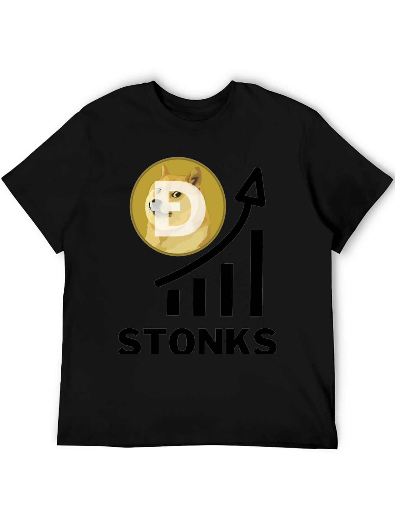 Dogecoin Stonks T-Shirt - Crypto Meme Tee