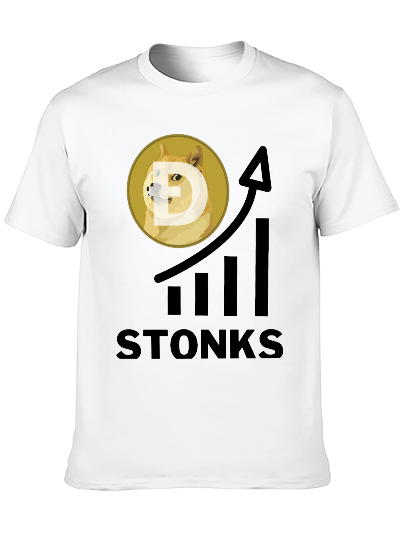 Dogecoin Stonks T-Shirt - Crypto Meme Tee
