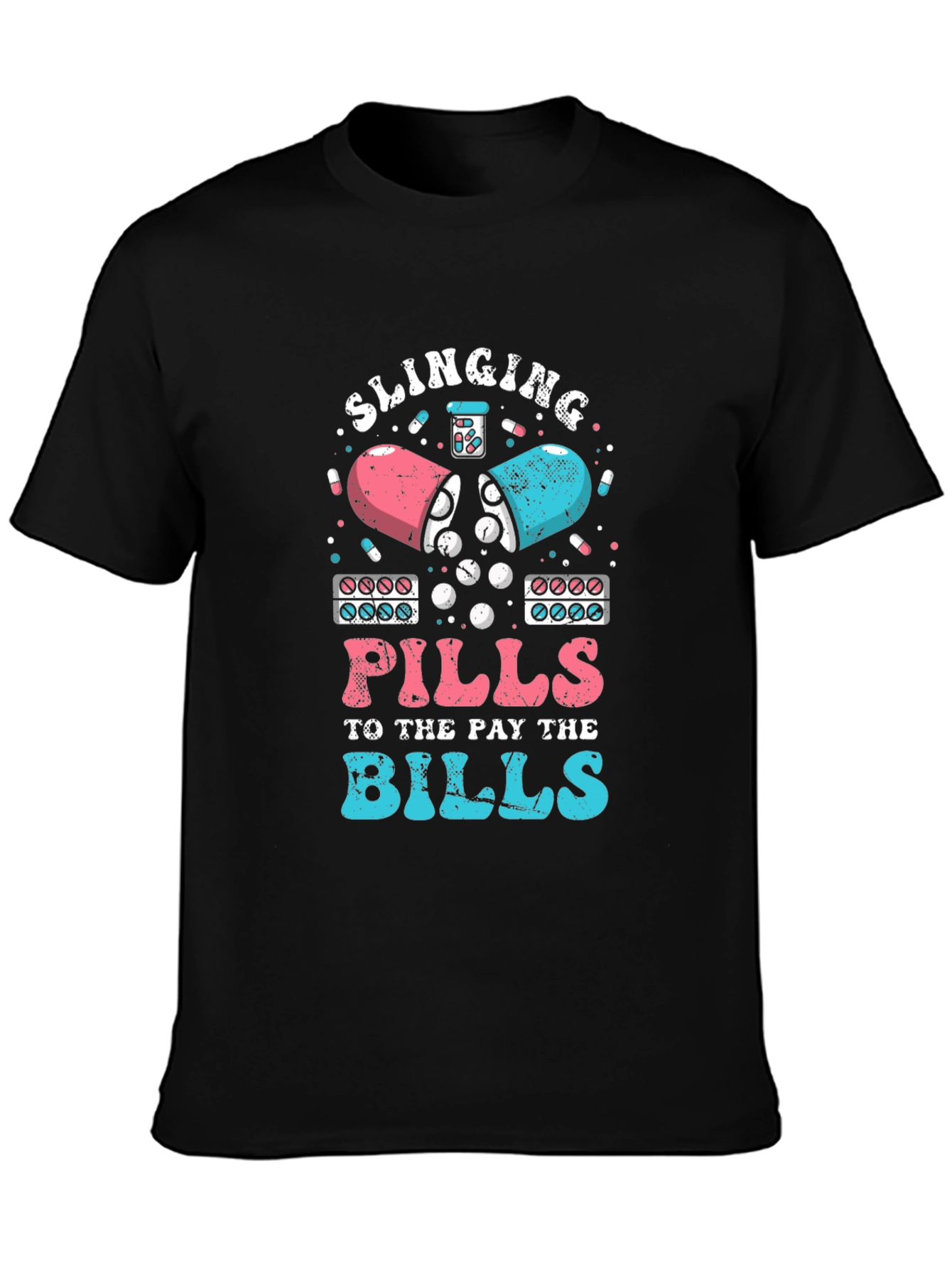 Slinging Pills Graphic Tee - Funny Pharmacy Shirt