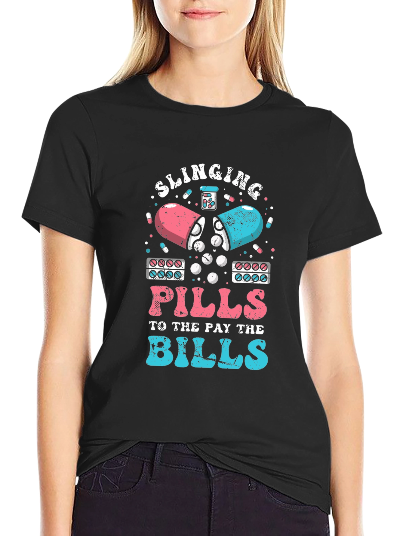 Slinging Pills Graphic Tee - Funny Pharmacy Shirt