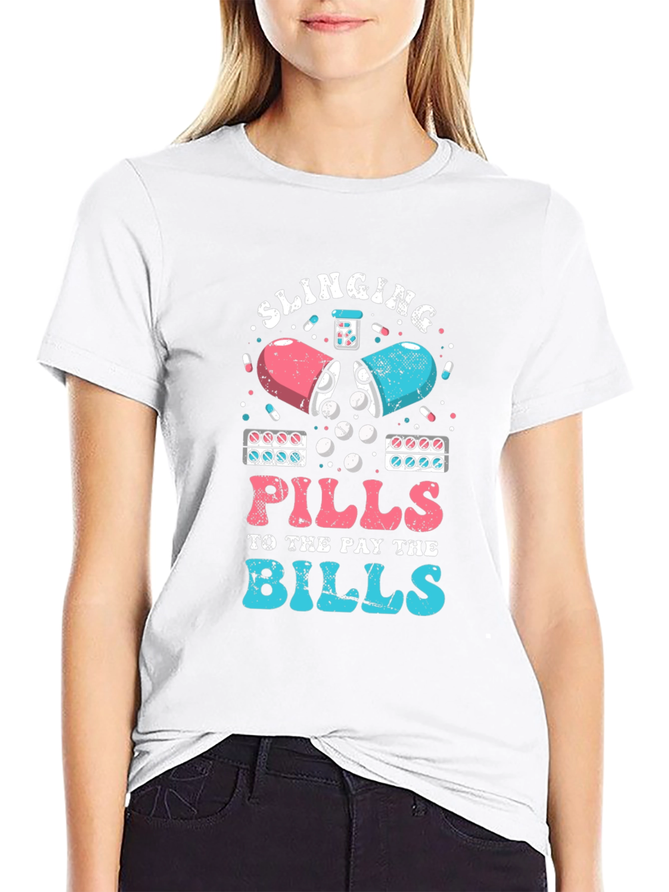 Slinging Pills Graphic Tee - Funny Pharmacy Shirt