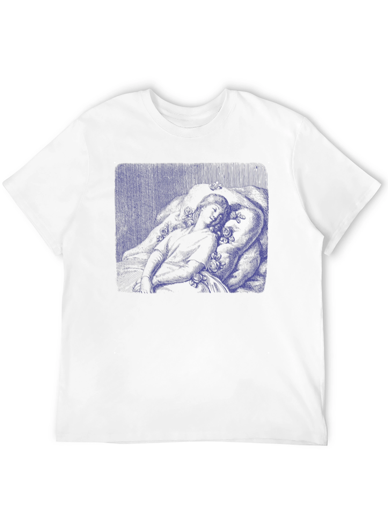 Artistic Graphic Tee - Black Cotton Blend