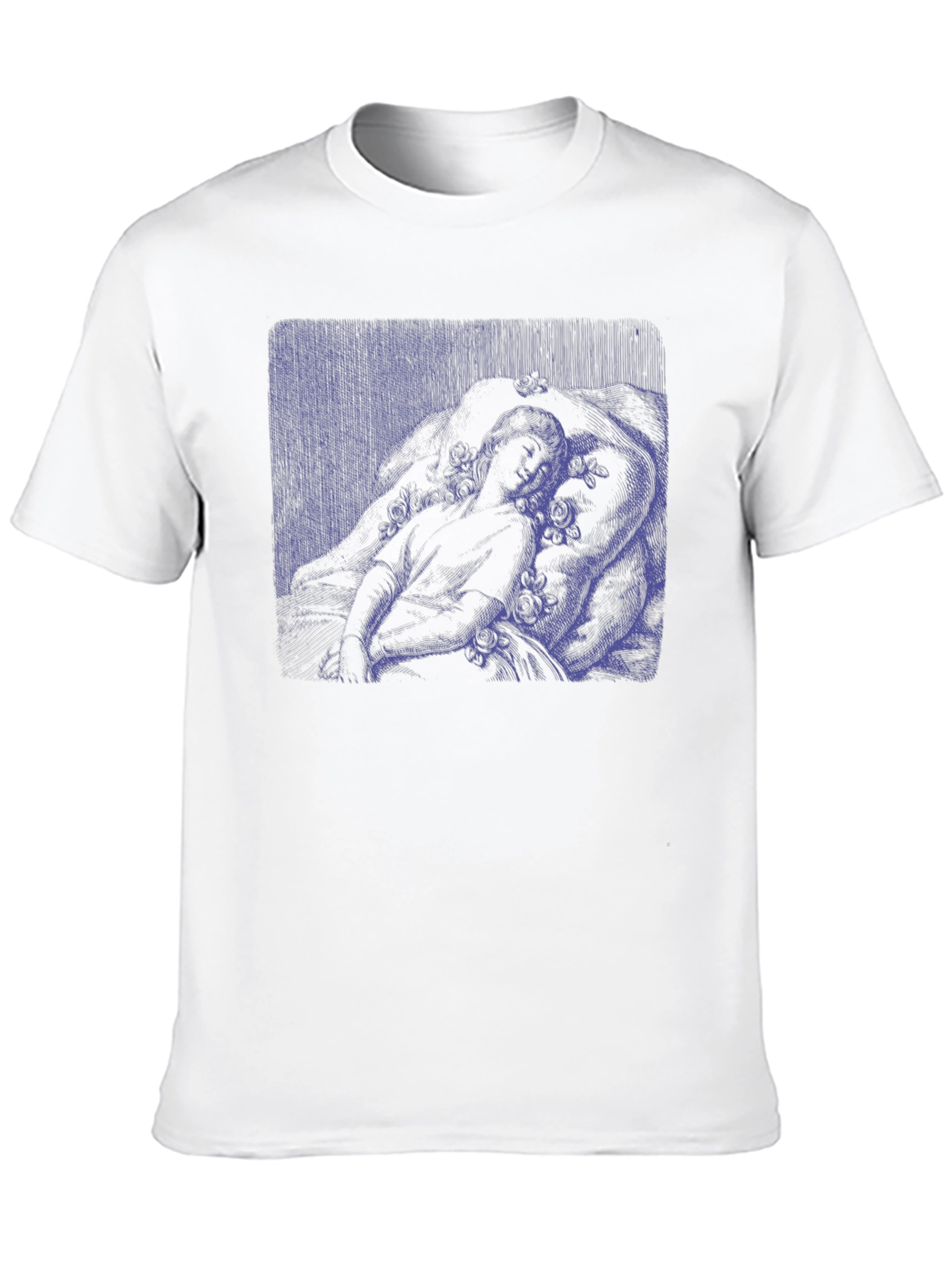 Artistic Graphic Tee - Black Cotton Blend