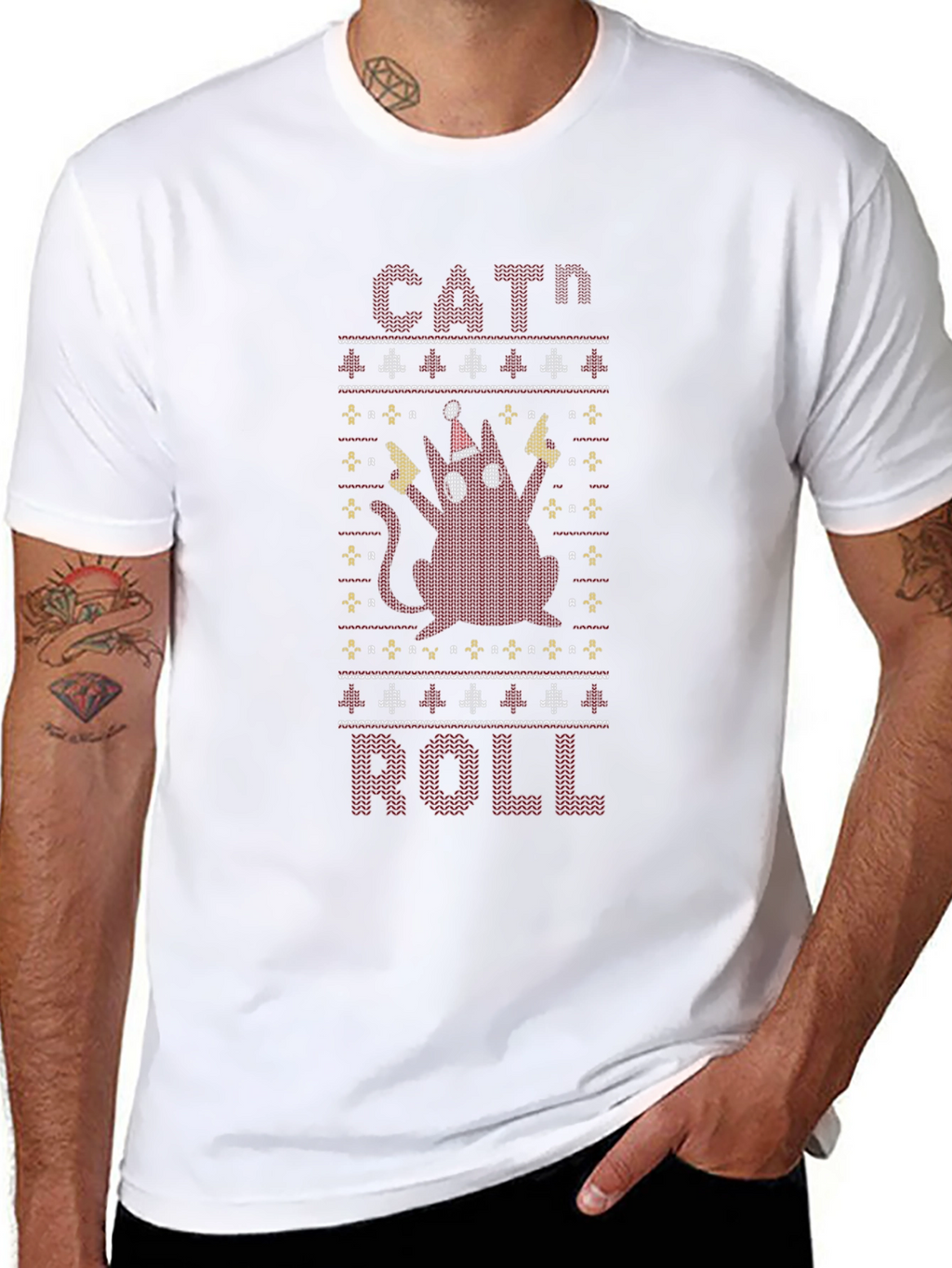 Cats Roll Christmas T-Shirt