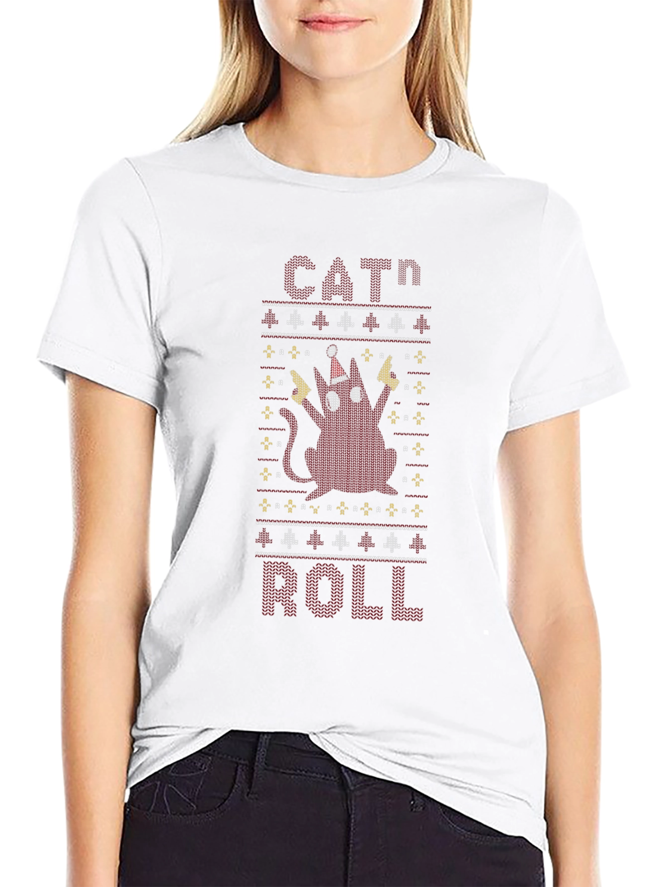 Cats Roll Christmas T-Shirt