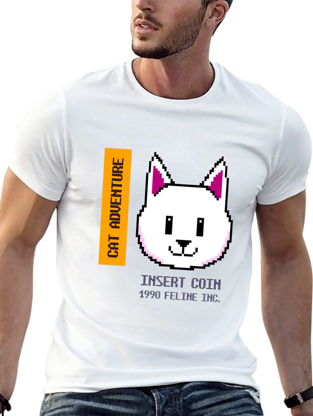 Cat Adventure Pixel Art T-Shirt