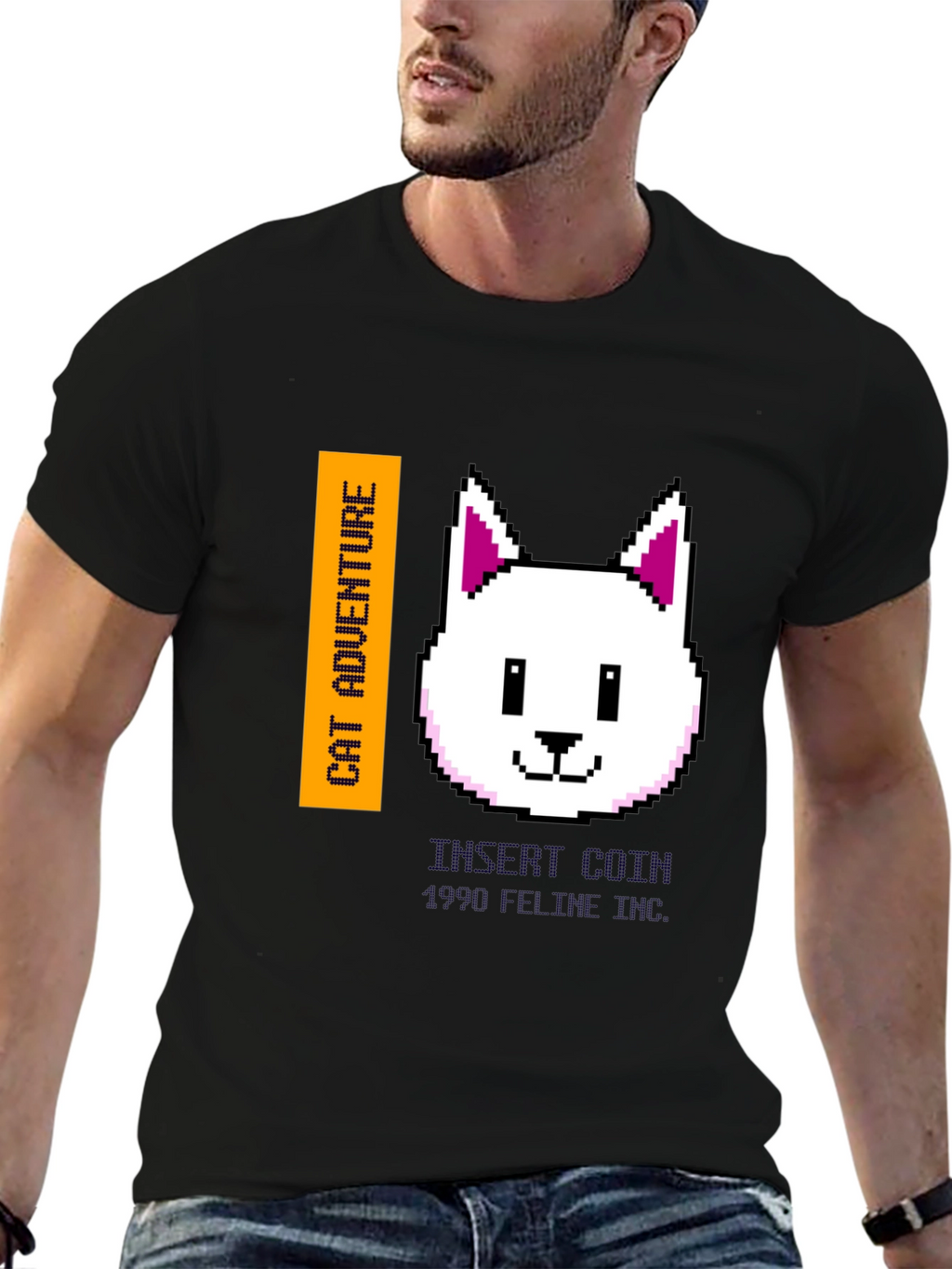 Cat Adventure Pixel Art T-Shirt