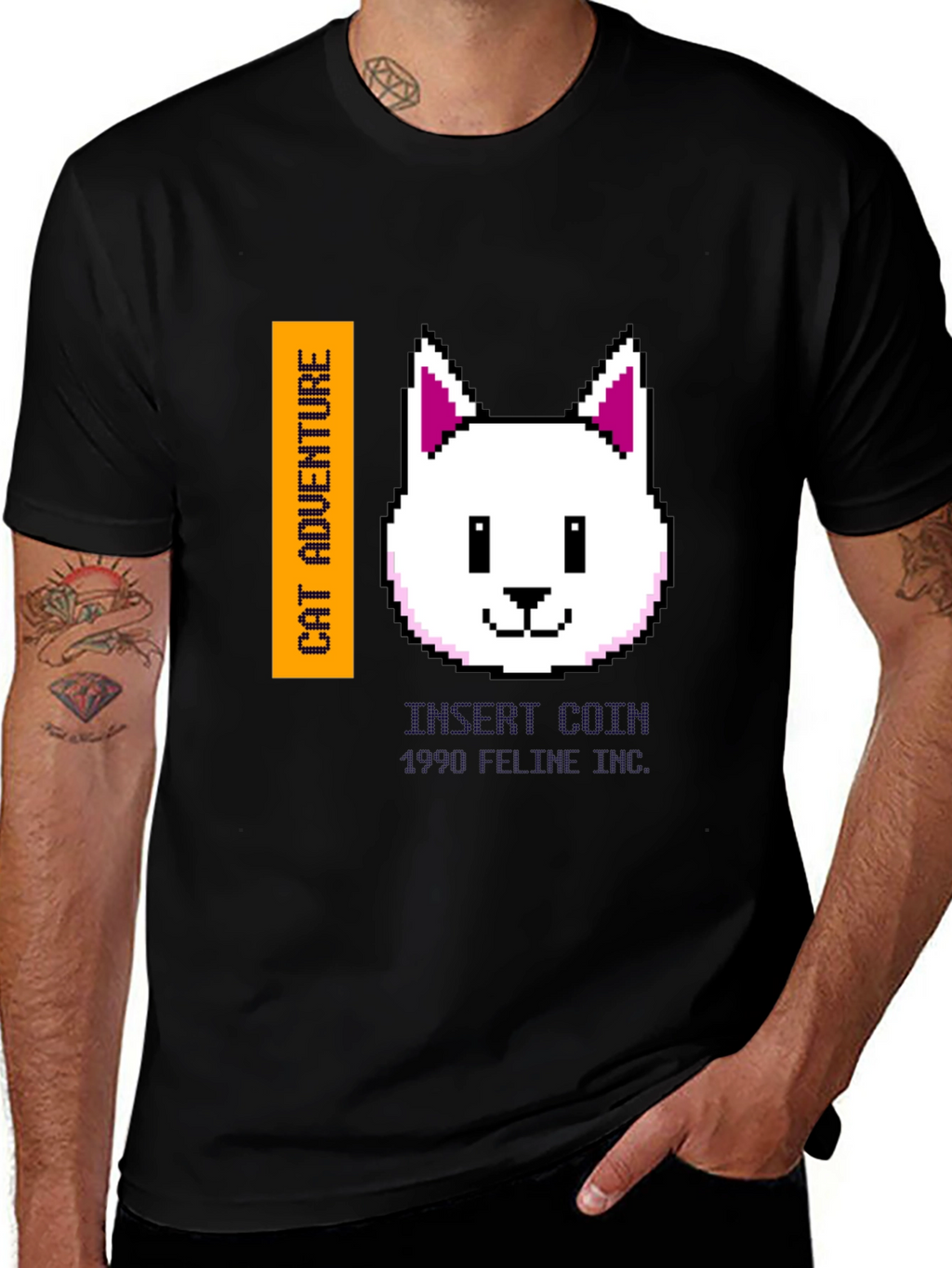 Cat Adventure Pixel Art T-Shirt